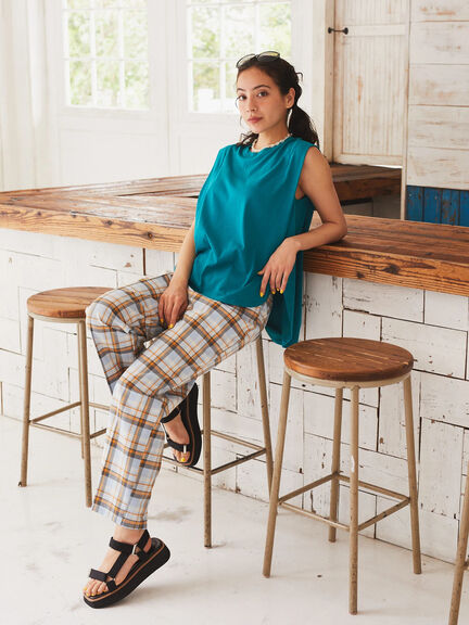 Celana Kulot Kotak-kotak - Zoeter Check Wide Pants