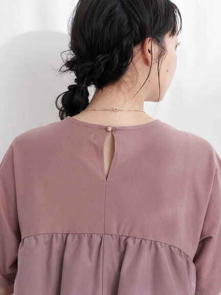 blouse wanita kekinian Kure Back Shank Cut Pullover