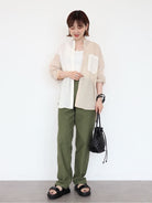 Kemeja Kerah Shanghai Wanita Luffy Band Collar Shirt Bobo Tokyo